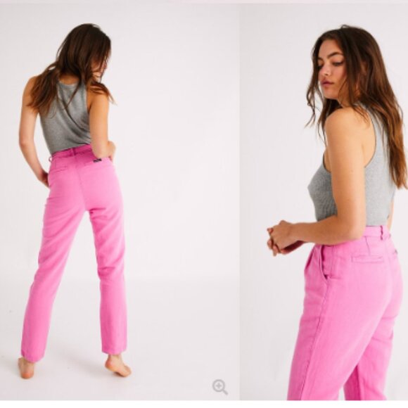 ROLLA'S  Horizon Linen Pant Pink - Size 26 RARE FIND - Picture 2 of 8